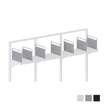 BOSTONTEC Corrugate Storage Shelf Divider, solid panel, 12"h x 15"d, (for CSS1560 & CSS1530), GRY CSSDIVP - G